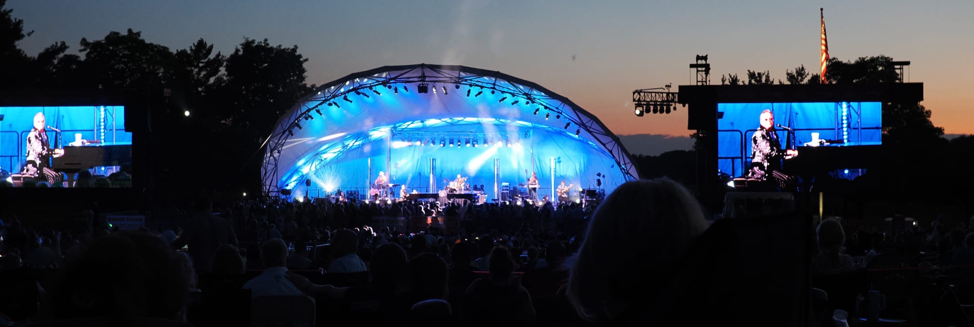 outdoor concert venue at sunset Milwaukee